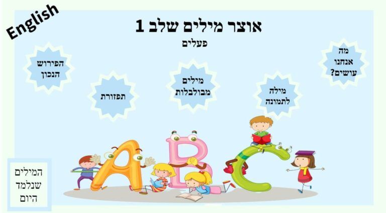 אוצר מילים שלב 1- פעלים