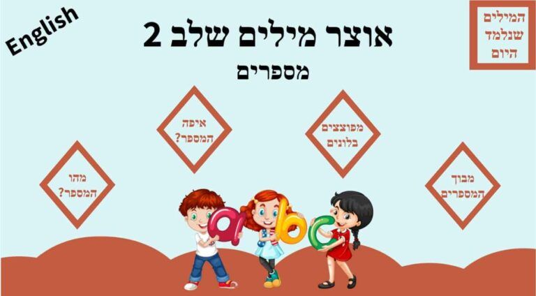 שלב 2 אוצר מילים- מספרים