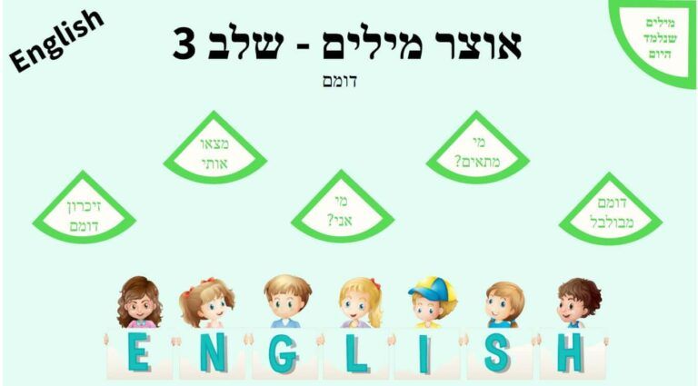 שלב 3 אוצר מילים דומם